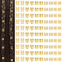 50/100PCS Hair Jewelry for Braids Dreadlock Accessories Braid Clips Locs Jewelry