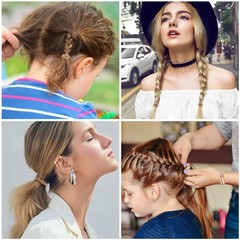 10PCS Hair Ties Bracelet for Women 5 Styles Soft Braided Boho Hair Bands Elas…