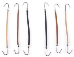 15Pcs Ponytail Hooks Elastic Hair Bands Hair Bungee Cords With Hooks Rubber Band