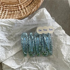 Personalized Colorful Sequins Water Drop BB Clip Bang Clip Sweet Girl Gold Powde