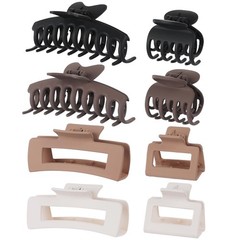 Sisiaipu 8 Pcs Large, Medium and Small Hair 1 Count (Pack of 8), Brown