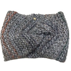 Bettina Knit Headband Womens OS Grey Twist Front Ear Warmer Made in Italy