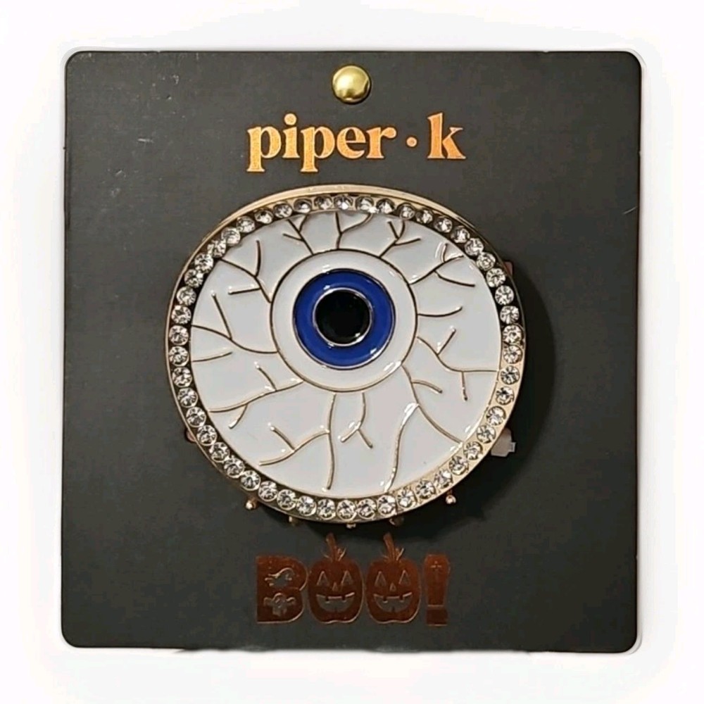 Piper K Hair Clip Halloween Eyeball Metal & Rhinestones Hair Clip Claw