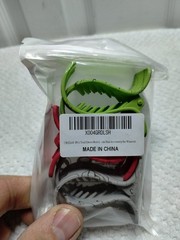 3pcs Floral Hair Claw Clips Green Red Gray Resin Womens Hair Accessory