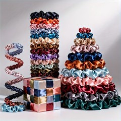 20Pcs Satin Scrunchies Women Hair Ties Elastic Hair Accessories for Daily Party