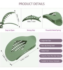 6 Pack Flat Hair Clips for Women – Non-Slip Duckbill Hair Barrettes for Thic