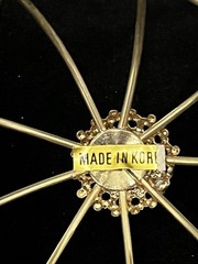 Vintage 50s MCM Hair Jewelry Chignon Bun Holder Cage Dome Faux Pearl Beads Korea