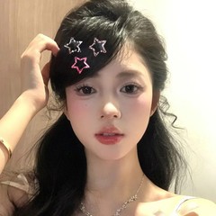 Ins Retro Leopard Print Pentagram BB Hair Clip Women’s Side Printed Hair Clips Z