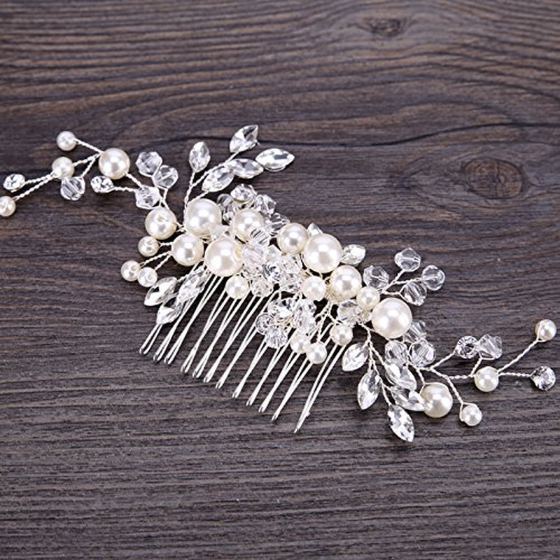 Bridal Flower Side Hair Clips Pearl Bridal Headpiece Wedding Accessories