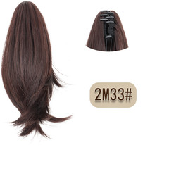 25cm Straight Hair Extension for High Ponytail Natural Look Silk Material