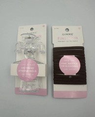 Set Of 2 Gimme Beauty Fine Hair 3 Clear Claw Clips Strong Hold & Hair Bands
