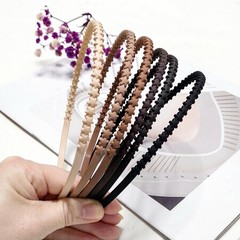 12 PCS Thin Plastic Five Star Neutral Color Hair Headbands 5mm Accessories