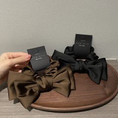 Luxury Satin Silk Bow Hair Ring Knotted Scrunchie Women Ponytail Hair Ties UK