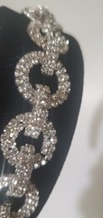 NOir Rhinestones Sparkles Black Velvet Headband Lined NWT
