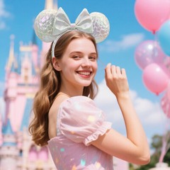 Icon Quilted Iridescent Disney` Parks Loungefly Mickey Mouse Ear Ears Headband