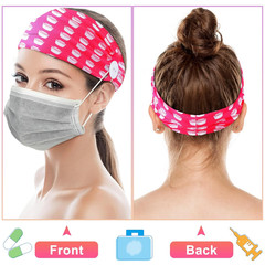 30 Pcs Nursing Headbands for Women Cna Non Slip Nurses Hair Bands with Buttons f