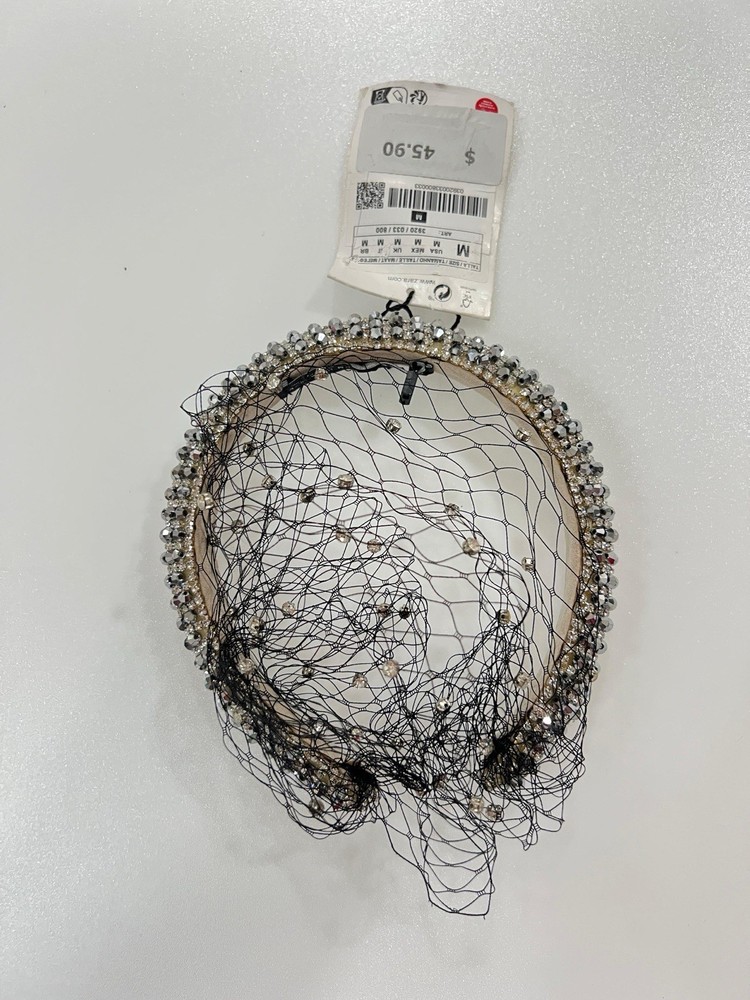 NWD ZARA Woman Wedding Party Veil Headband Rhinestones Y1055C *READ NOTE*