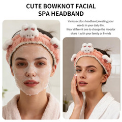 Kawaii Headband for Spa, Makeup, Washing Face, Party – 2 Pack Cute