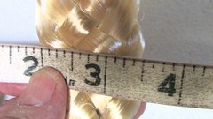 Lot 2 Blonde Synthetic Hair Headbands- One w/ Elastic & One Without ~1.5″ & 3/4″