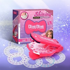 Shining Diamond Bling Hair Sparkle Stapler Machine Set 180 Gems for Decor Girls