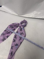 purple butterfly scrunchie with long bows
