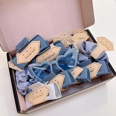Bridesmaid Scrunchies Proposal Gifts Bachelorette Hair Claws Clips women hear…