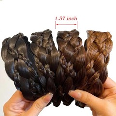 Denlydom Headband 5 1 Count (Pack of 1), Black Brown, 5 Strands, Style 2