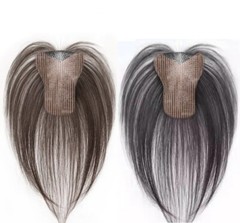 2.3″x3.15″ Front Lace Magic Touch fastener 100% Human Hair Hairline Topper 10″