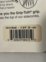 NEW The Original Grip-Tuth Good Hair Days #414 Shell 2 3/4” Combs Two Sets Of 2