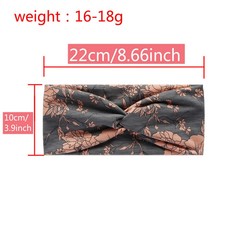 Vintage Cross Turban Hair Band Bohemian Print Bandana Headband Hair Accessories