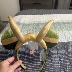 Marvel Loki Ears Avengers Mickey Minnie Disney Ears Headband horn plush green