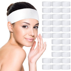 140 Pieces Disposable Spa Facial Headbands with Convenient Closure, Stretch Faci