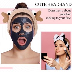 6 Pcs Animal Headbands Bulk, Cute Ear Skincare Headband, Women, Washing Face