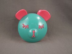 Teal sleepy Teddy Bear Face plastic barrette hair clip claw clamp kawaii cute