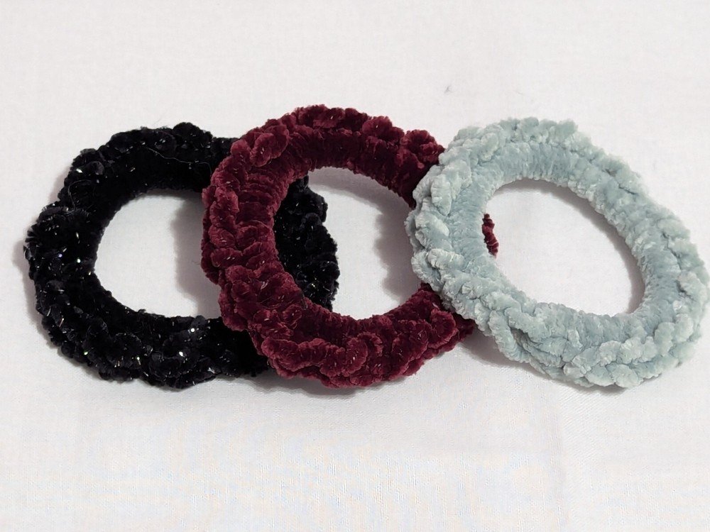 Crochet Velvet Hair ties (Sold Separately)