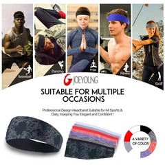 Sweat Absorbing Headband Moisture Wicking Sweatband Sport Headband for Men Women