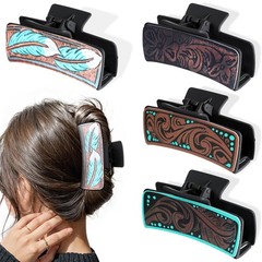4 Pack Western Hair Clips for Women, 1 Count (Pack of 4), Vintage