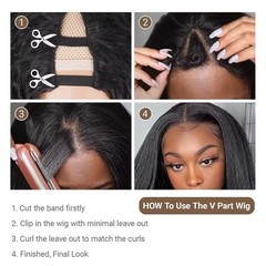 100% Heat Resistant Synthetic Hair U Part Wig for Women Clip in 22″, Bouncy Curl