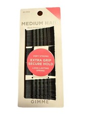 GIMME 60 Piece Bobby Pins Black Medium Hair