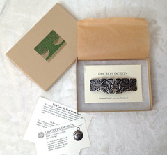 Oberon Design Barrette – American Handmade – Britannia Metal – NEW with Box