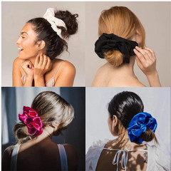 4 Packs Extra Large Satin Silk Hair Scrunchies Soft Big Oversized Scrunchy Thick