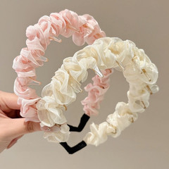 Mesh Wave Headband for Women Elegant Lightweight Breathable Styling Accessory