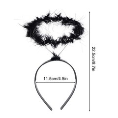 Angel Halo Headband Feather Halo Headpiece – Halloween Christmas Angel Costum…