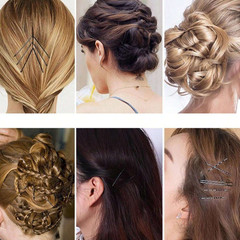 100pcs Hair Pins Bun Grip Kirby Hair Grips U Shape Pin Plain For Hair UP DO
