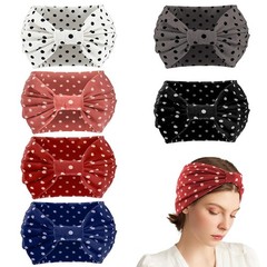 Vovii 6Pcs Polka Dot Knotted Headbands For Women Hair Non Slip, Cute Trendy W…