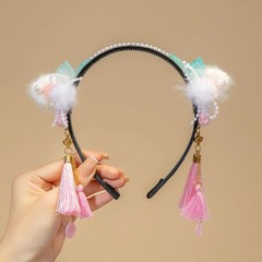 Braided Wig Tassel Hair Hoop Floral Hanfu Style Hair Clips Hair Accessories