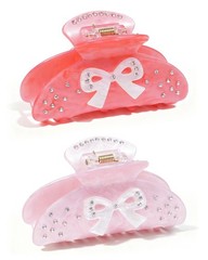 2PCS Bow Hair Claw Clips for Women, Sparkling Rhinestone Medium Bow Hair Claw…