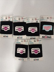Lot Of 6 NEW SCUNCI No-Damage Comfortable Black Hair Ties Medium Hold 108 Total