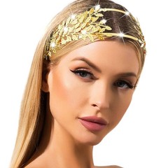 Gold Wide Headbands for Women Elegant Layered Leaf Hairband Double Band Desig…