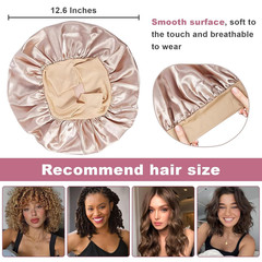 4Pcs Satin Bonnet Silk Bonnet, Hair Bonnet for Sleeping, Elastic Wide Band Silk